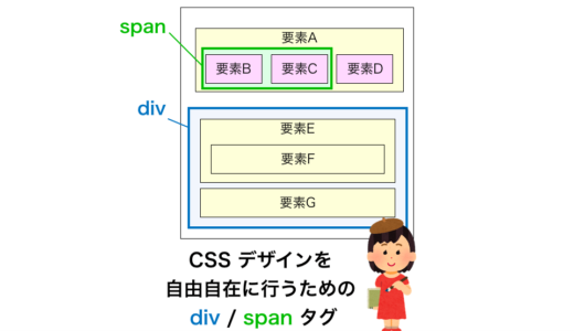 CSS デザインを自由自在に行うための div / span タグ
