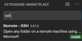 remote-sshのインストール